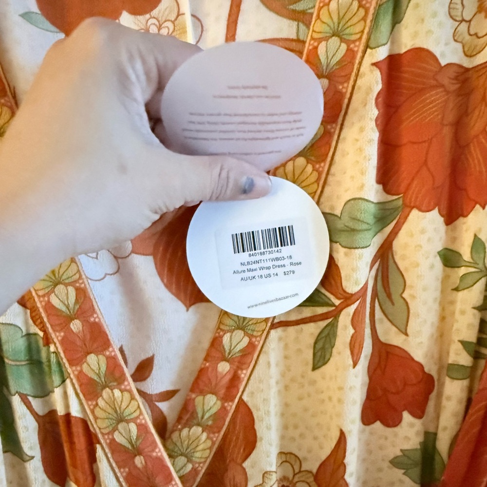 Nine Lives Bazaar Allure Maxi Wrap Dress - Rose - Picture 7 of 11